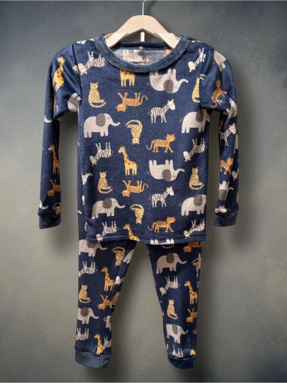 🎉 (2T) Rugged Bear Toddler Safari Animal 2PC Pajama Set